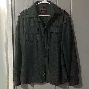 Schott NYC wool grey CPO shirt men’s size M